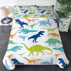 3Pcs Dinosaur Ultra Soft Bedding Set Duvet Cover Set for Comforter Gift Twin