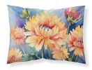Chrysanthemums in Watercolor Standard Pillowcase Lightweight Super Soft Easy Care Decorative Artwork Pillowcase, Standard