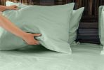 Luxuriously Soft 100% Viscose Derived from Bamboo 5-Piece Sheet Set , Oeko-TEX Certified, Split King - Seaglass