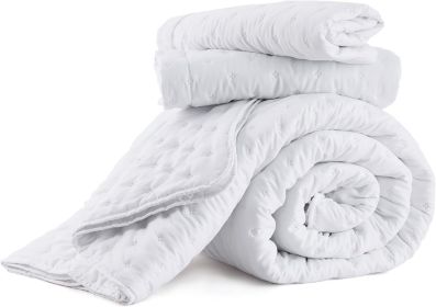 Bedsure Extra Long Quilt Set - Soft Ultrasonic - Clover Bedspread - Lightweight Bed Coverlet for All Seasons, Twin, Queen, King (Color: White, size: king)