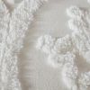 3 piece Tufted Cotton Chenille Damask Duvet Cover Set